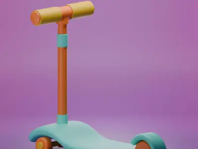 Cartoon style Kick Scooter 3D model
