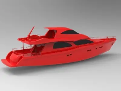 yacht  3D model purchase