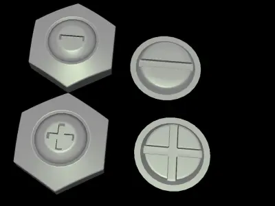 bolt lowpoly Game model  Low-poly 3D model