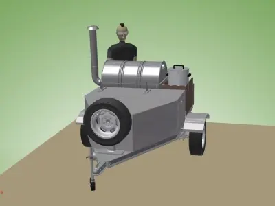 BBQ Smoker-Grill Mobile Free 3D model