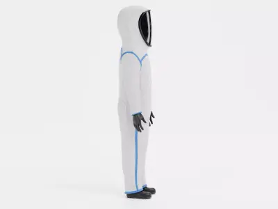 Protective Suit V7 - Hazmat Safety Coverall  3D model