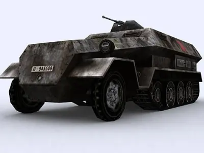 WW2 Tanks collection Low-poly 3D model