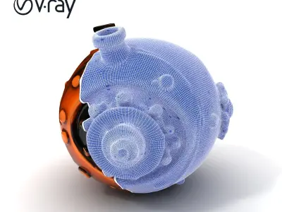 Steampunk Gear Orb Model Pack Low-poly 3D model