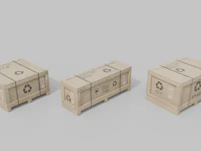  Customizable Wooden Crate Trio - Compact Set 