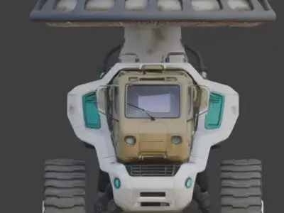 Bio-Organic Explorer Rover 3D Model Low-poly 3D model