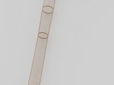 3d Axe with wooden handle Low-poly 3D model