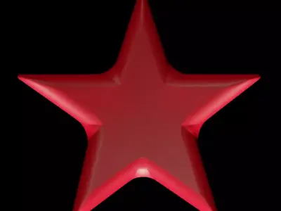 Simple Star with 5 Corners Free low-poly 3D model