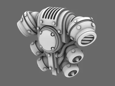 Space Knights V5 Defiance Backpack 3D print model