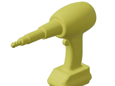 Plastic Cordless Power Drill Toy 3D model