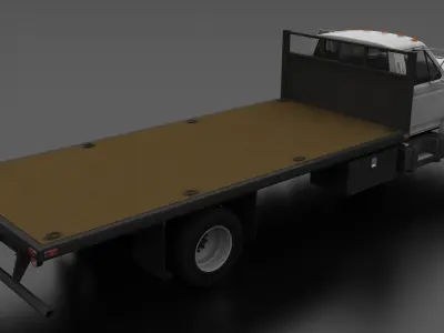  F-Series F-700 Flatbed Truck 1995 Low-poly 3D model
