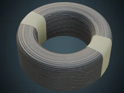 Steel Wire Rope 1 Basic Low-poly 3D model