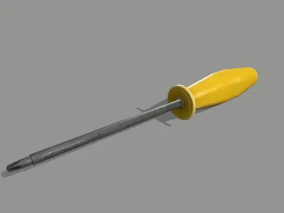 screwdriver pair of screwdrivers Low-poly 3D model