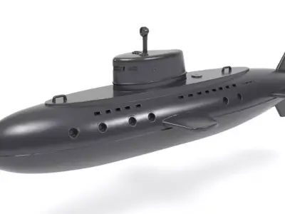 Toy submarine 3D print model