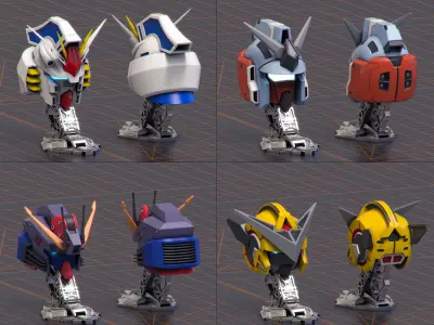 Mech Warrior Hard Surface Kitbash 7 of 20 3D model