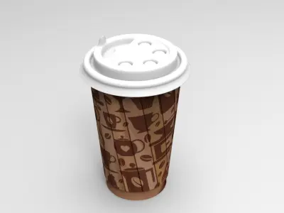 3d coffee cup  Low-poly 3D model