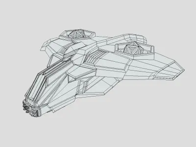 SciFi RTS Vehicle - VTOL Low-poly 3D model