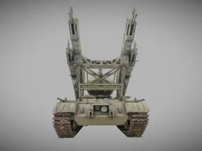 Self-propelled rocket launcher S-125 Newa 3D model