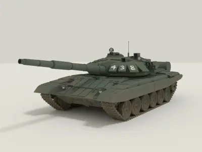T-72 Russian Turtle Tank 3D model