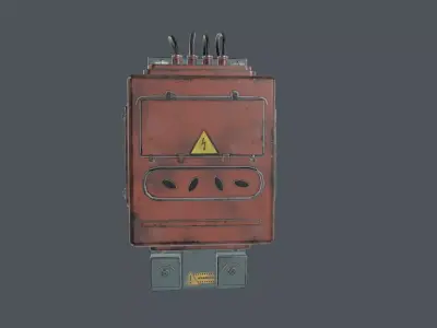 Old Industrial Electric Box - Vol 01 Low-poly 3D model