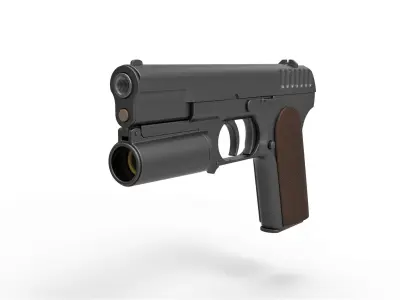 Standard issue pistol of Kingsman agents 3D model