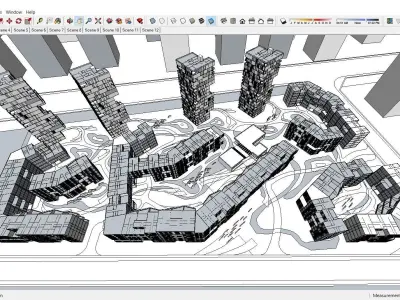 Sketchup Residential Complex 226 3D model