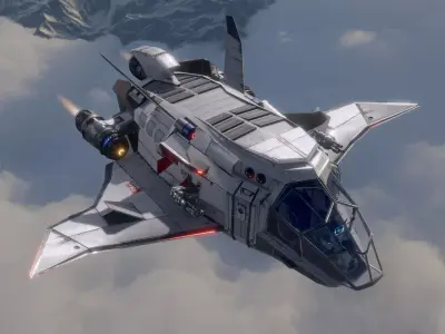 Space Ship - Rigged - Fully Textured - include inside Low-poly 3D model