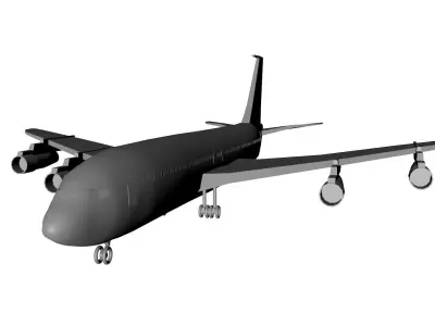 Airplane boeing jetliner - boeing jetliner 3D model