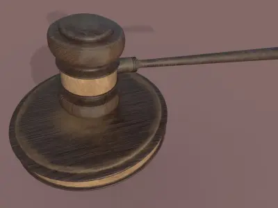 judge hammer 3D model
