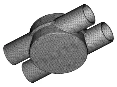 Four Way Junction Box 3D print model