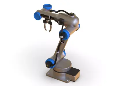 Industrial Robotic Arm Low-poly 3D model from CGTrader