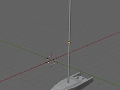 sail yacht low poly Low-poly 3D model