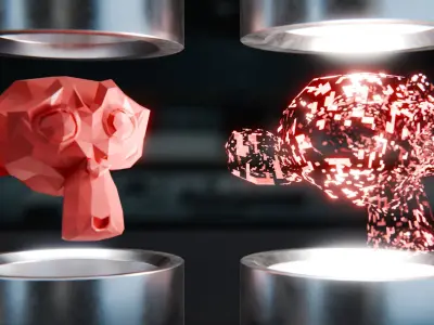 Disintegrate Objects - Geometry Nodes - Blender Free 3D model