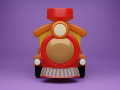 Train Cartoon 3D model