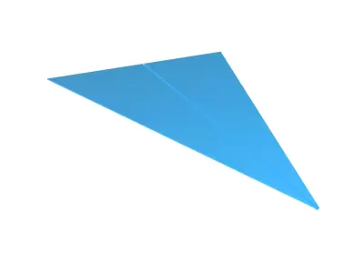 Paper Plane v5 007 Low-poly 3D model