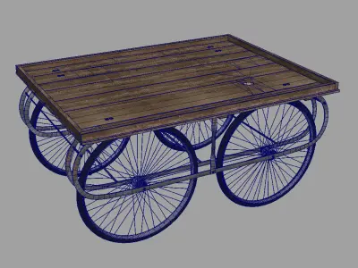 Vegetable Salesman Cart 3d model 3D model