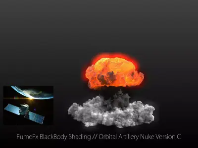FumeFx Nuclear Explosion Asset Low-poly 3D model