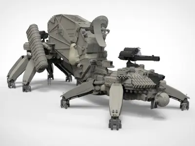 mobile missile launcher basement 3D model