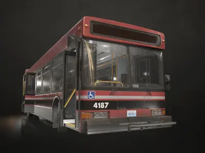 City Bus V4 Low-poly 3D model