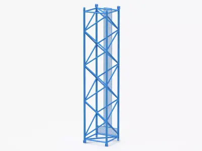 Crane L Intermediate Section 12m Blue 3D model