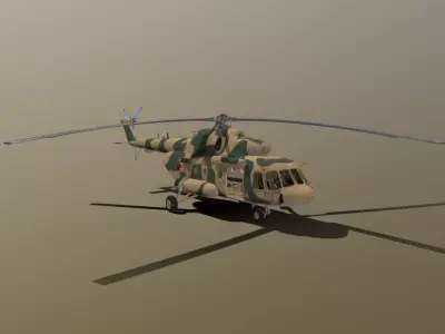 Mi 17 helicopter model Low-poly 3D model