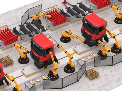 Iveco Truck Factory 3D model