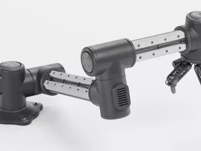 Robotic Arm with 4-Finger Gripper - V2 Rigged 3D model