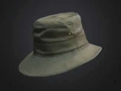 Fisherman bucket Hat 3D model