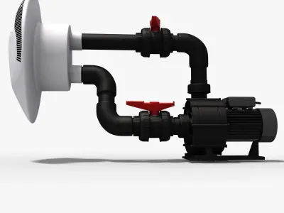 CounterFlow water pump 3D model