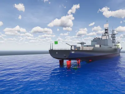 3D printable and Scalable  War Ship 3D print model