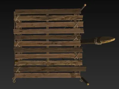 Wooden Harbor Low-poly 3D model