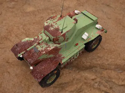aec armoured military vehicle 3d model 3D model