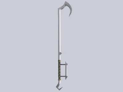 Hook sword Low-poly 3D model