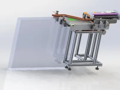 Vertical change horizontal labeling machine 3D model