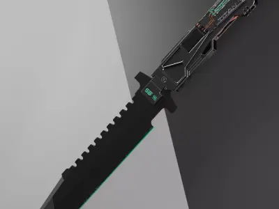 3D Knife Model Titan 3D model